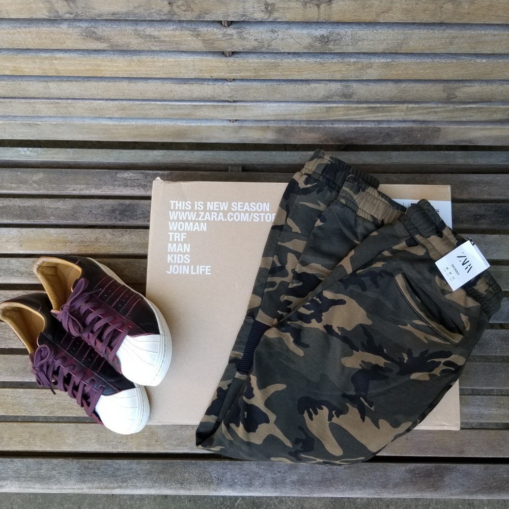 NEW ZARA CAMOUFLAGE JOGGING PANTS - KHAKI🔥🔥